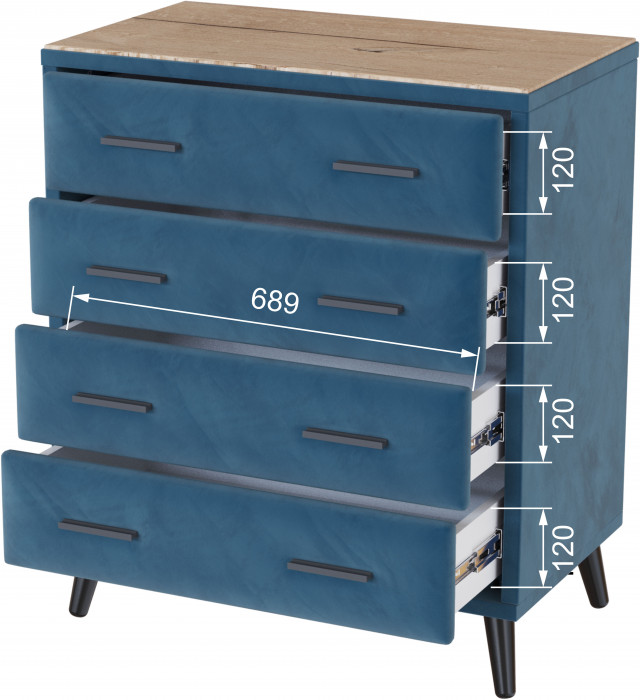 Комод интерьерный Пай атлантида/мдф дуб канадский