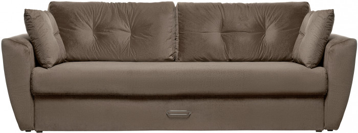 Диван еврокнижка Амстердам 160 ЛЮКС 06 ВЕЛЮР КОРИЧНЕВЫЙ