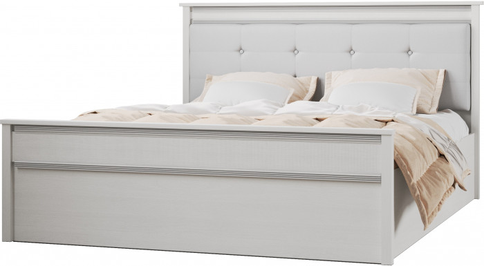 Ливорно Кровать ЛКР-1 (1,6) с ортопедом, Ясень анкор светлый