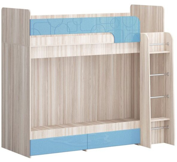 Двухъярусная кровать Бемби МДФ NEW, ясень (Гарвиш, Ясень шимо светлый)