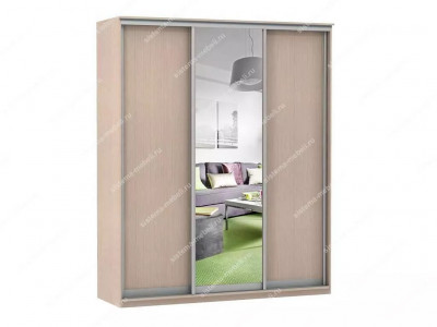 Шкаф купе Модерн 2076х450 3-х дверный 3-х секционный зеркало ясень