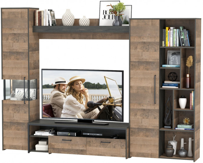 Трувор Гостиная 019, дуб гранж песочный/интра