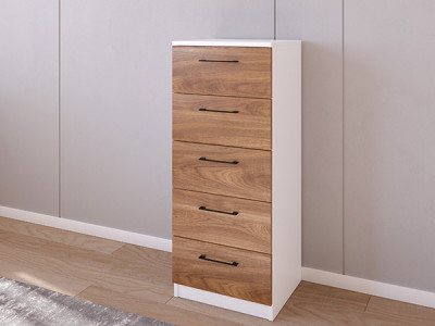 Комод 02/16 45х40х110 Белый/Кастелло Бренди