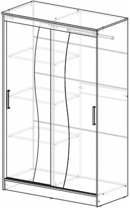 Элегант Шкаф-купе 6, Ясень шимо темный/светлый