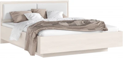 Престиж 2 Кровать парящая с ортопедом дерево 160 с подсветкой, сандал светлый