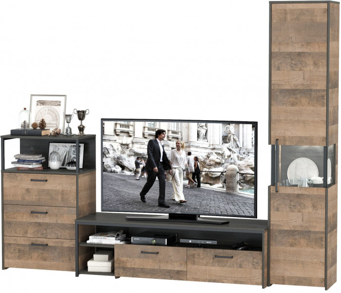 Трувор Гостиная 024, дуб гранж песочный/интра