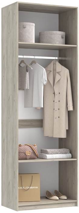 Шкаф 2-х створчатый Марвэл, Крафт серый/Кашемир