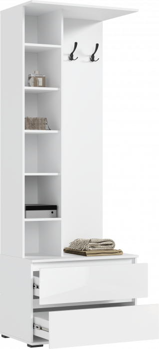 Норд Прихожая, композиция №1, Белый глянец/Белый