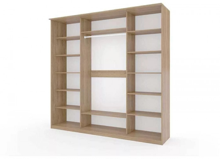 Шкаф купе Модерн 2362х600 4-х дверный 3-х секционный фотопечать №1 ясень