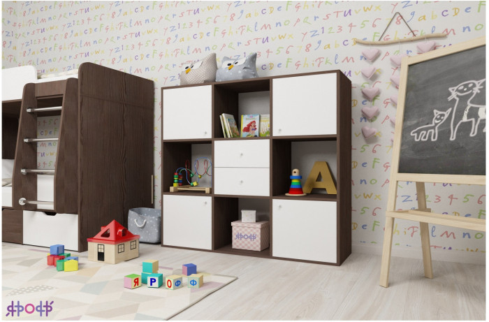 Стеллаж Джери (Венге/Лайм)