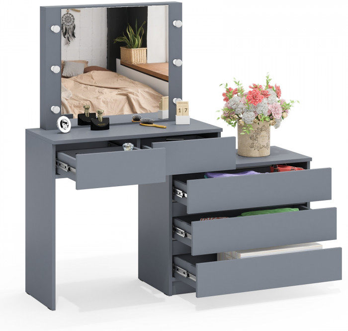Стол косметический с подсветкой 110, графит