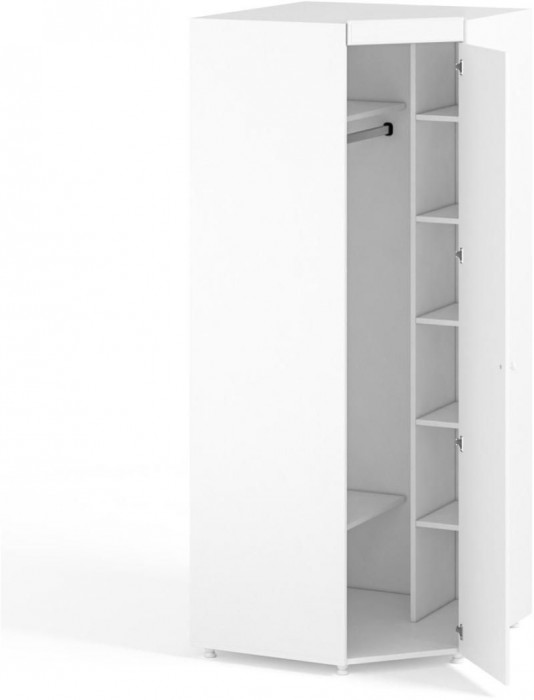 Шкаф угловой (гл.560) Италия ИТ-67 белое дерево