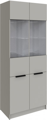 Шкаф Мадрид (0,9) с 2 витринами, Кашемир