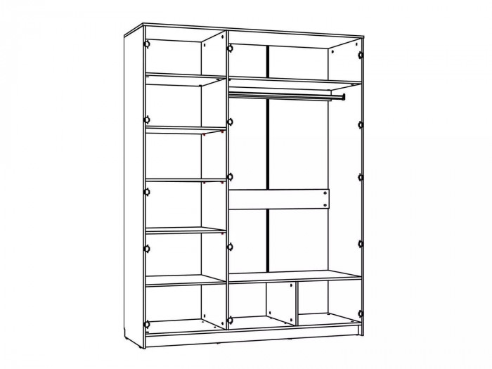 НМ 013.57 Шкаф комбинированный Livorno /дуб бунратти / софт панакота