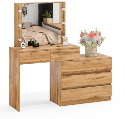 Стол косметический с подсветкой 110, дуб вотан