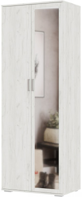 НЕЛЬСОН ШК 04 (СОЛО-4) Шкаф (0.800х2,200х0,500) дуб крафт белый/дуб крафт белый