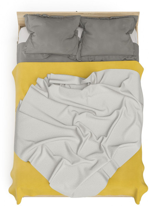 Мори Кровать с ящиками 1400, дуб сонома