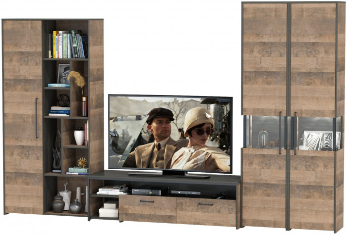 Трувор Гостиная 034, дуб гранж песочный/интра