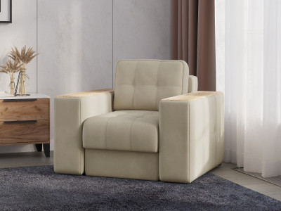 Кресло Виконт, Бежевый/Дуб канадский МДФ