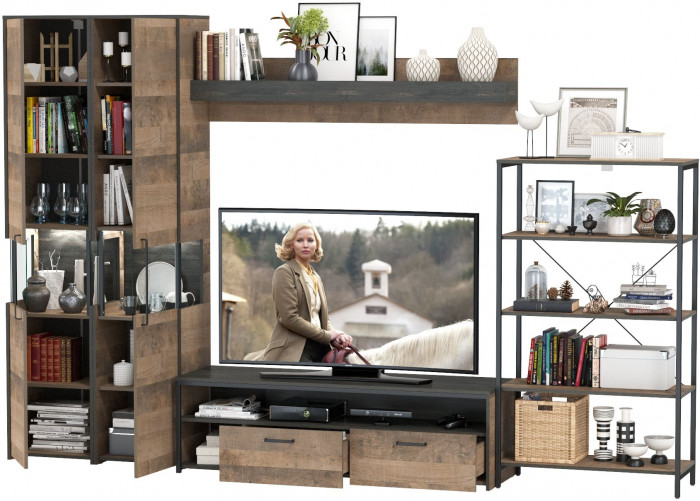 Трувор Гостиная 027, дуб гранж песочный/интра