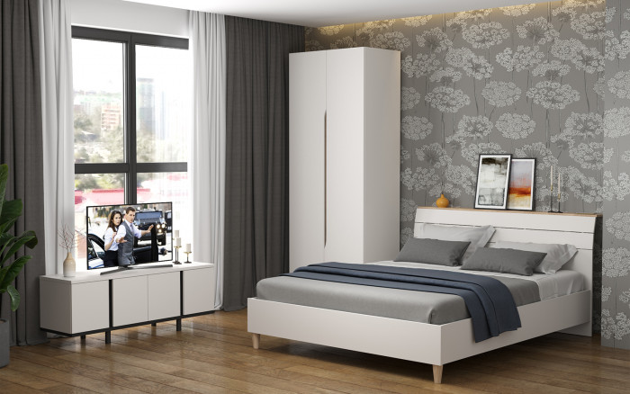 Муссон Спальня № 18, белый/дуб эндгрейн элегантный