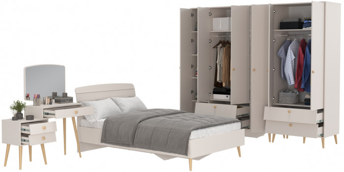 Афина Спальня 20-1200, кашемир серый