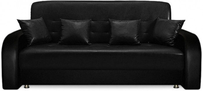 Диван-кровать Престиж 140х190, книжка, экокожа, черный