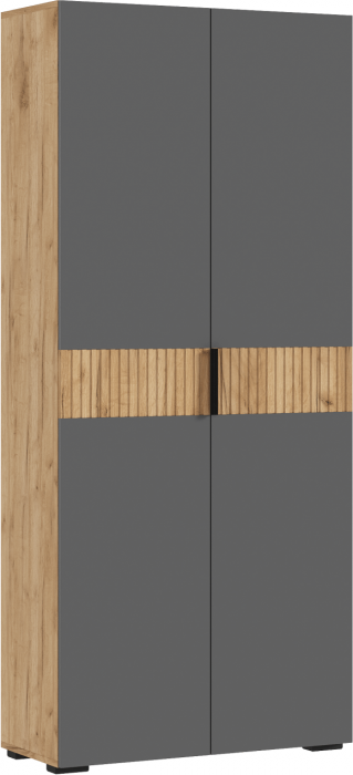 Модульная гостиная Роджина (Белый глянец, Дуб Крафт Золотой)