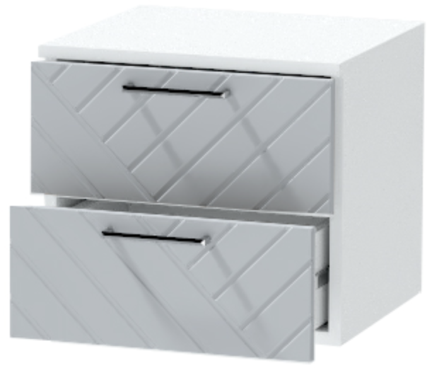 Тумба-6 прикроватная подвесная "Иннэс-7", Белый/Монблан Р-866