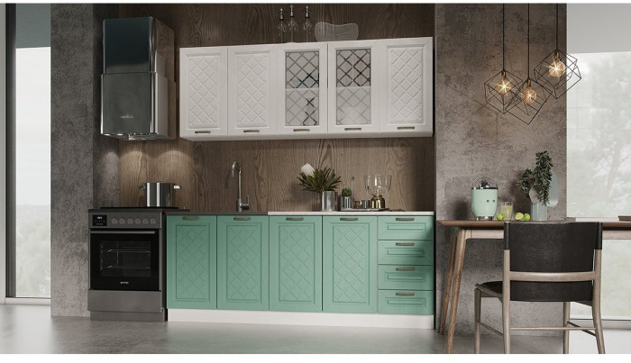 Кухня МДФ Агава 2000, Акация белая