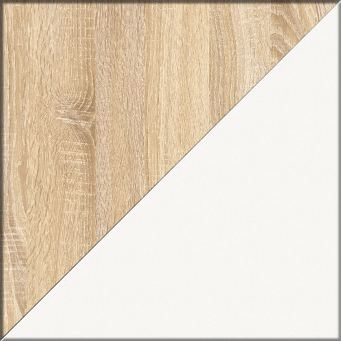 Стол косметический с подсветкой 110, дуб сонома/белый