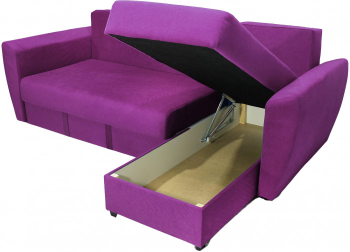 Диван УГЛОВОЙ Амстердам велюр фиолетовый 160