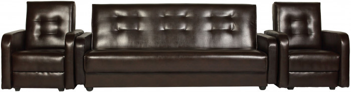 Кресло Аккорд, экокожа, цвет коричневый