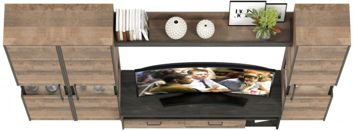 Трувор Гостиная 031, дуб гранж песочный/интра