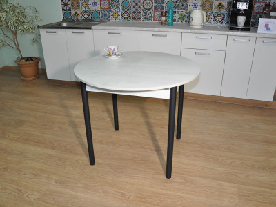 Стол обеденный Ники Черный / Бетон пайн белый