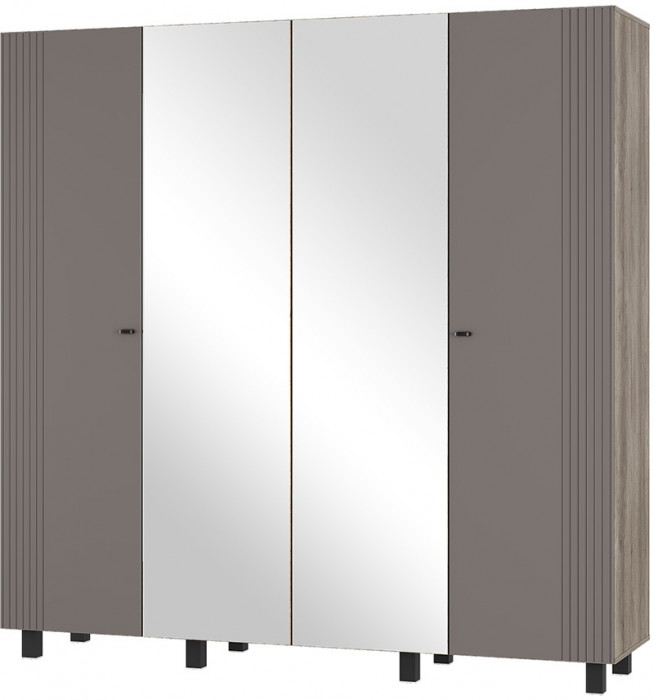 Шкаф 4-х створчатый Олива ШК-13, Дуб каньон, Муссон софт