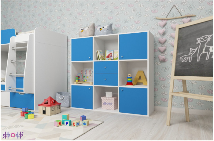 Стеллаж Джери (Венге/Белое дерево)