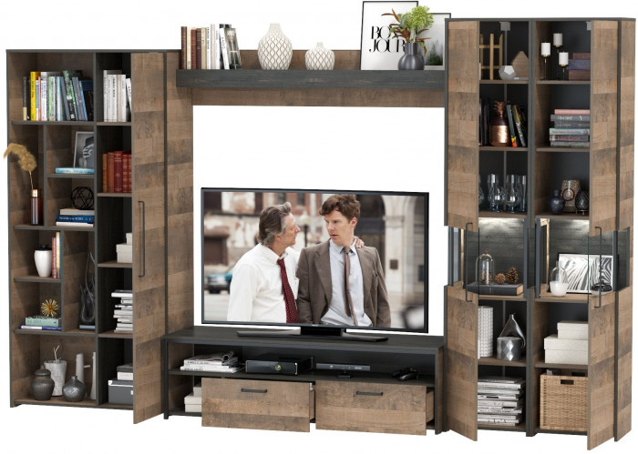 Трувор Гостиная 033, дуб гранж песочный/интра