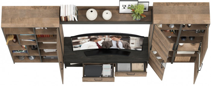 Трувор Гостиная 033, дуб гранж песочный/интра