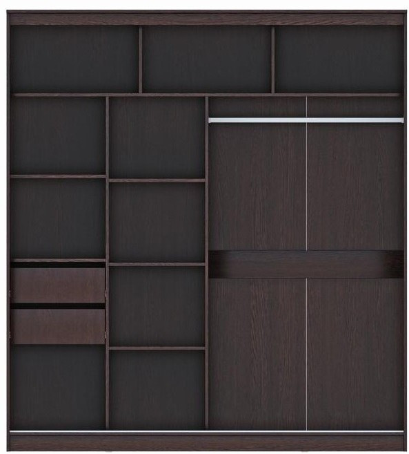 Шкаф-купе Комфорт 12 Прайм ЛДСП 2000 (Венге)